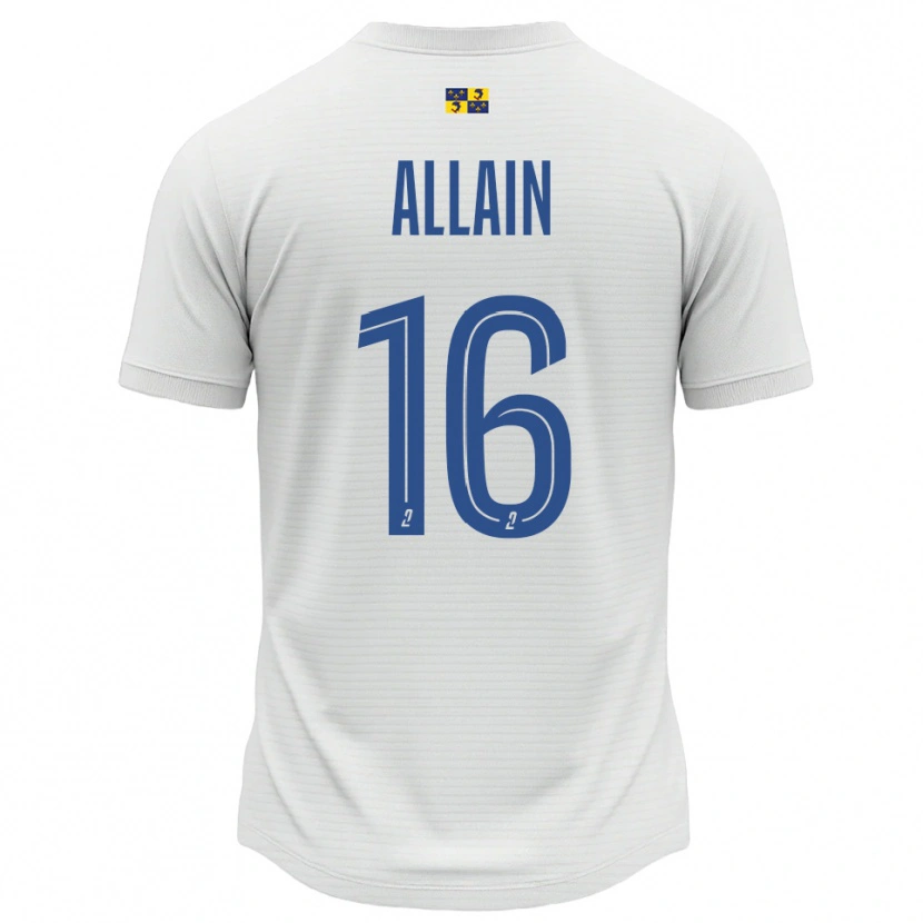 Danxen Criança Camisola Bobby Allain #16 Branco Azul Alternativa 2025/26 Camisa