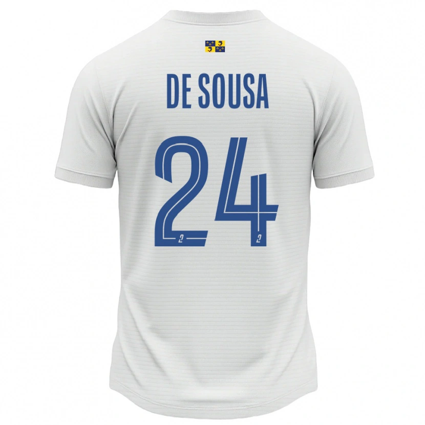 Danxen Criança Camisola Tifanie De Sousa #24 Branco Azul Alternativa 2025/26 Camisa