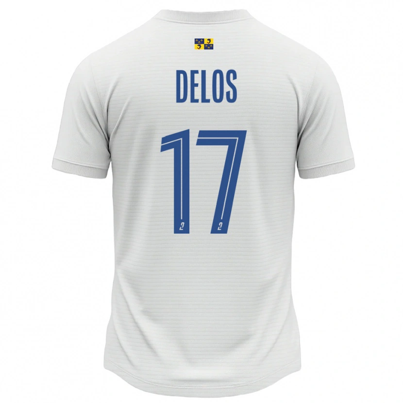 Danxen Criança Camisola Shaquil Delos #17 Branco Azul Alternativa 2025/26 Camisa