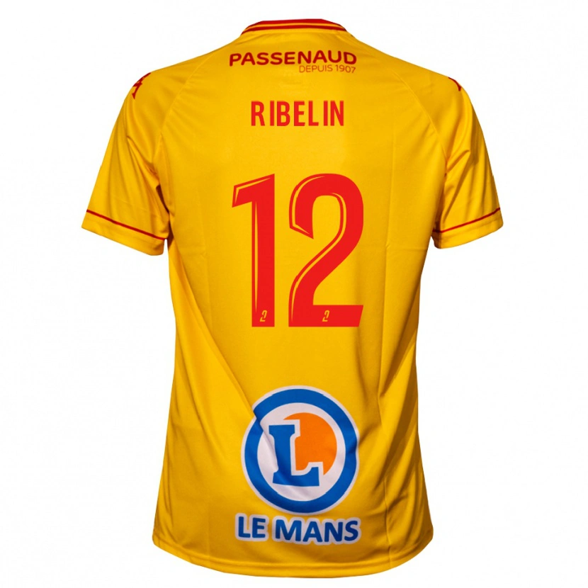 Danxen Criança Camisola Anthony Ribelin #12 Amarelo Alternativa 2025/26 Camisa