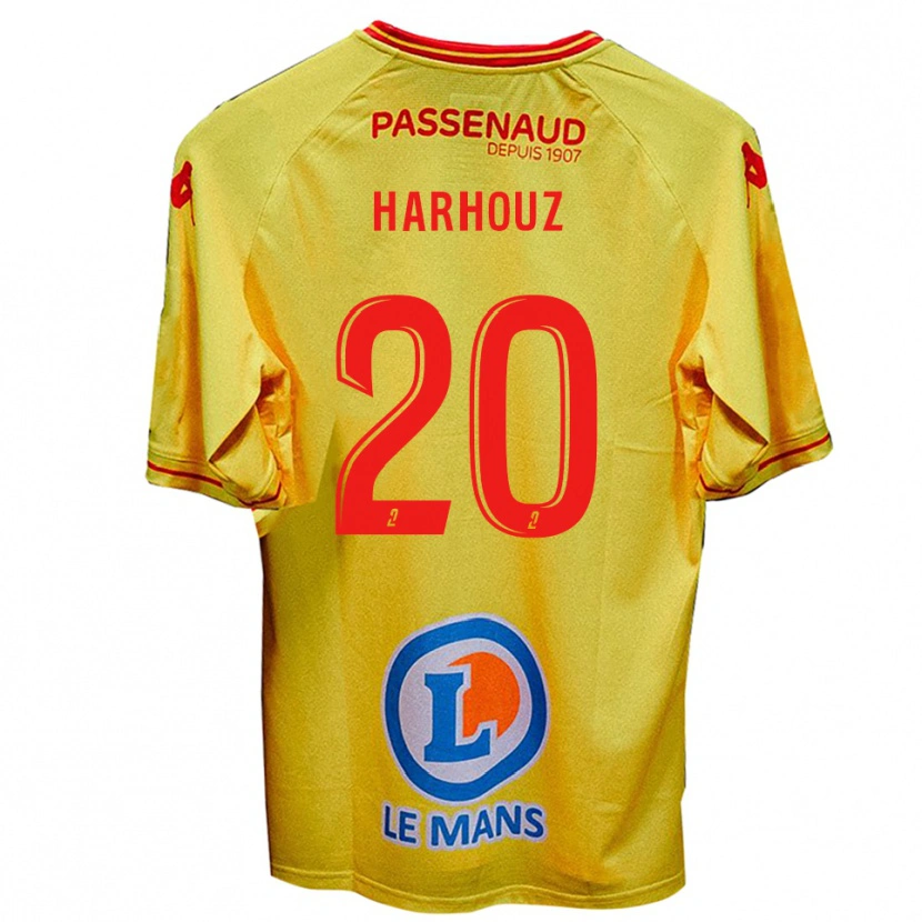 Danxen Criança Camisola William Harhouz #20 Amarelo Alternativa 2025/26 Camisa