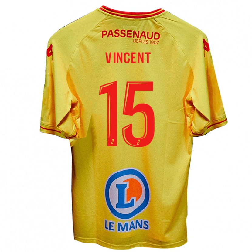 Danxen Criança Camisola Noah Vincent #15 Amarelo Alternativa 2025/26 Camisa