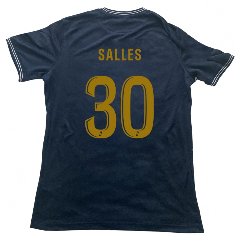 Danxen Criança Camisola Esteban Salles #30 Azul Marinho Dourado Alternativa 2025/26 Camisa