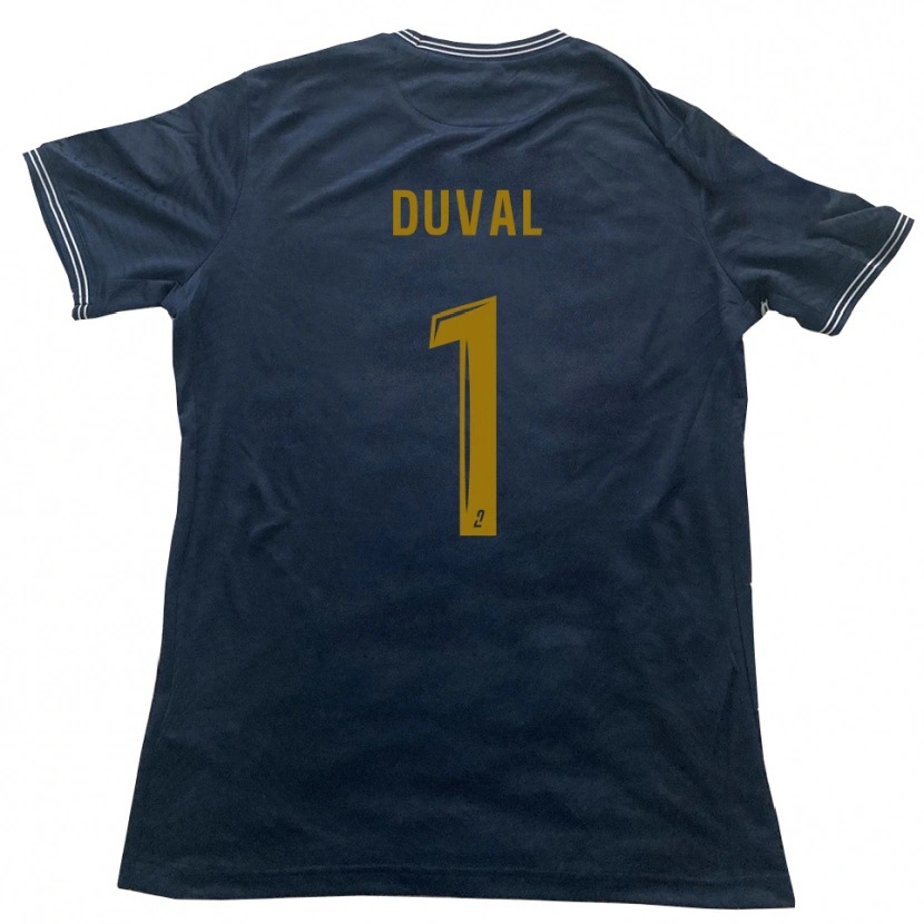 Danxen Criança Camisola Matis Duval #1 Azul Marinho Dourado Alternativa 2025/26 Camisa