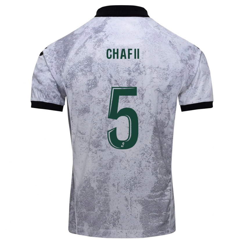 Danxen Criança Camisola Mehdi Chafii #5 Branco Preto Alternativa 2025/26 Camisa