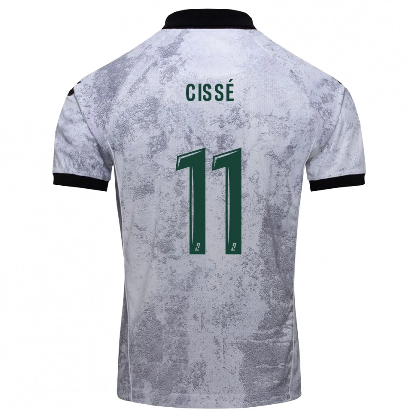 Danxen Criança Camisola Kemo Cissé #11 Branco Preto Alternativa 2025/26 Camisa