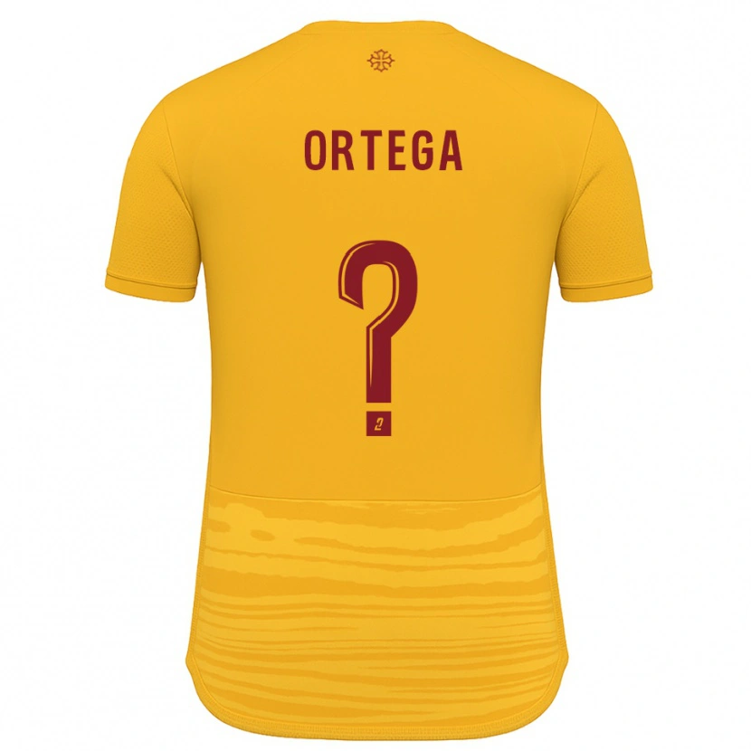 Danxen Criança Camisola Alexis Ortega #0 Laranja Borgonha Alternativa 2025/26 Camisa