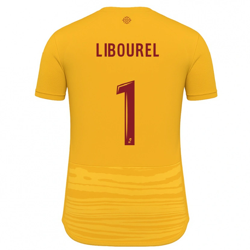 Danxen Criança Camisola Laurie Libourel #1 Laranja Borgonha Alternativa 2025/26 Camisa