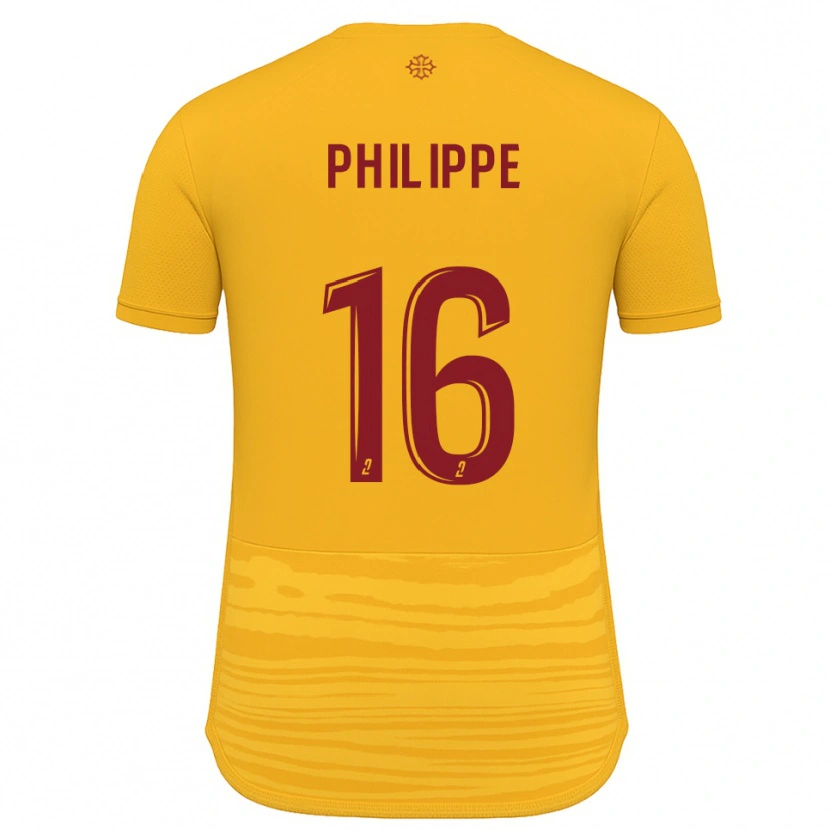 Danxen Criança Camisola Flavie Philippe #16 Laranja Borgonha Alternativa 2025/26 Camisa