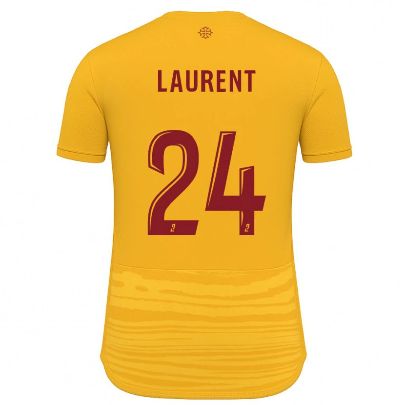 Danxen Criança Camisola Loni Laurent #24 Laranja Borgonha Alternativa 2025/26 Camisa