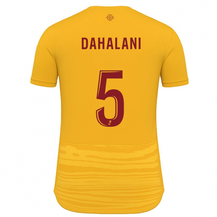 Danxen Criança Camisola Yanis Dahalani #5 Laranja Borgonha Alternativa 2025/26 Camisa