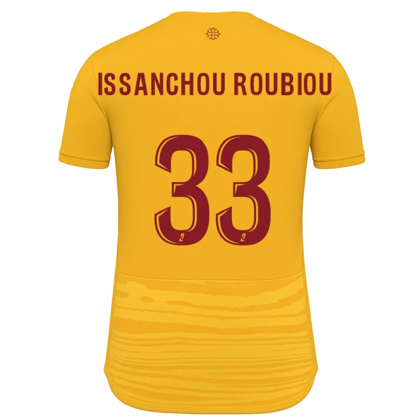 Danxen Criança Camisola Corentin Issanchou Roubiou #33 Laranja Borgonha Alternativa 2025/26 Camisa