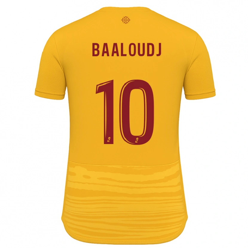 Danxen Criança Camisola Mehdi Baaloudj #10 Laranja Borgonha Alternativa 2025/26 Camisa