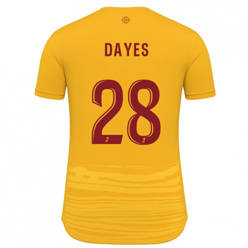 Danxen Criança Camisola Mikayla Dayes #28 Laranja Borgonha Alternativa 2025/26 Camisa