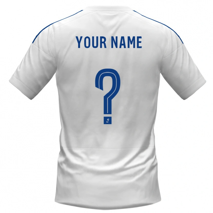 Danxen Criança Camisola Seu Nome #0 Branco Azul Alternativa 2025/26 Camisa