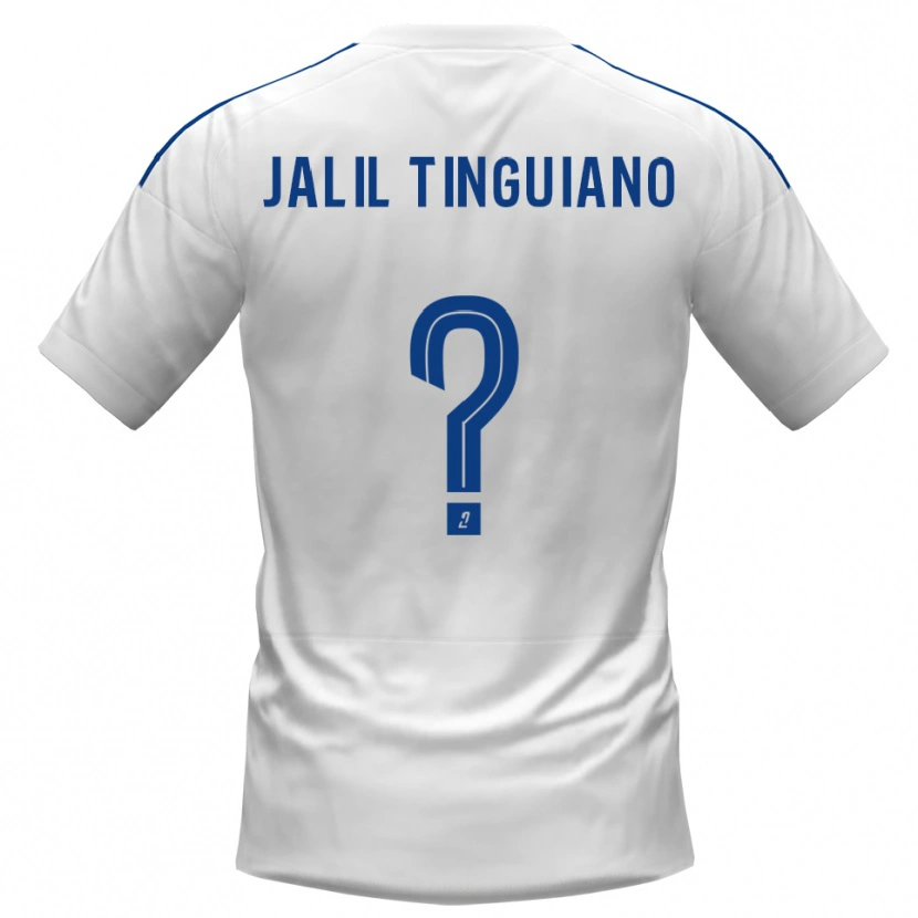 Danxen Criança Camisola Abdoul Jalil Tinguiano #0 Branco Azul Alternativa 2025/26 Camisa