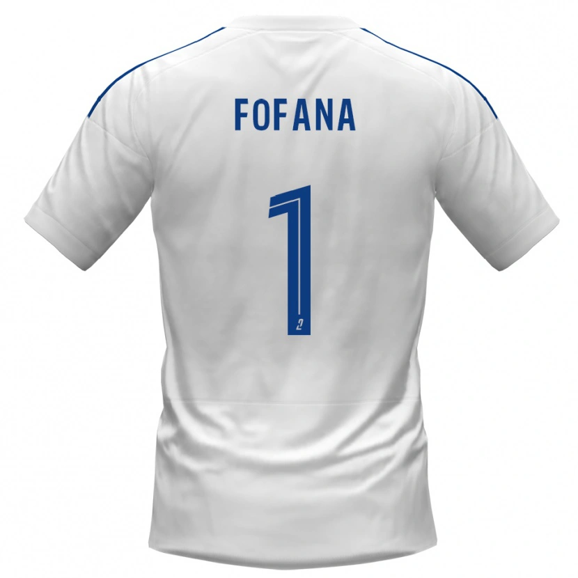 Danxen Criança Camisola Cheik Fofana #1 Branco Azul Alternativa 2025/26 Camisa