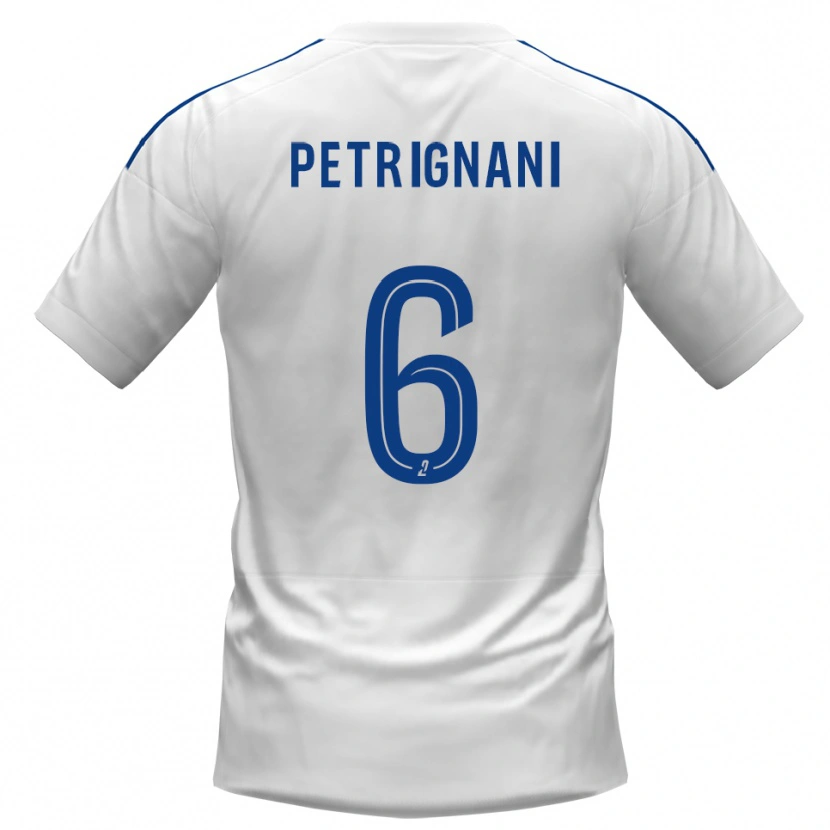 Danxen Criança Camisola Matteo Petrignani #6 Branco Azul Alternativa 2025/26 Camisa