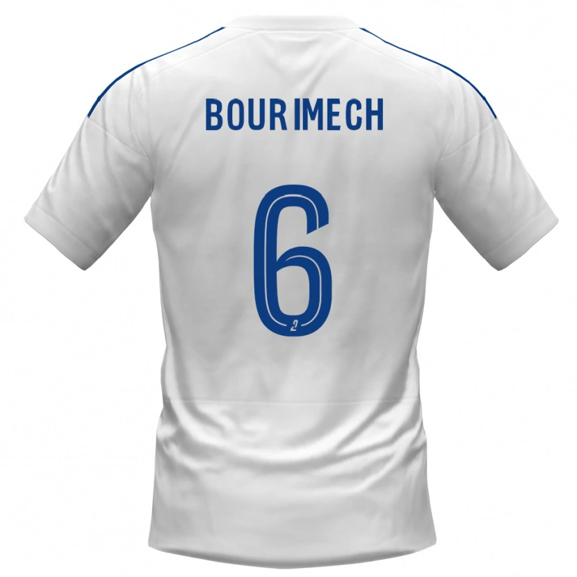 Danxen Criança Camisola Ilyes Bourimech #6 Branco Azul Alternativa 2025/26 Camisa