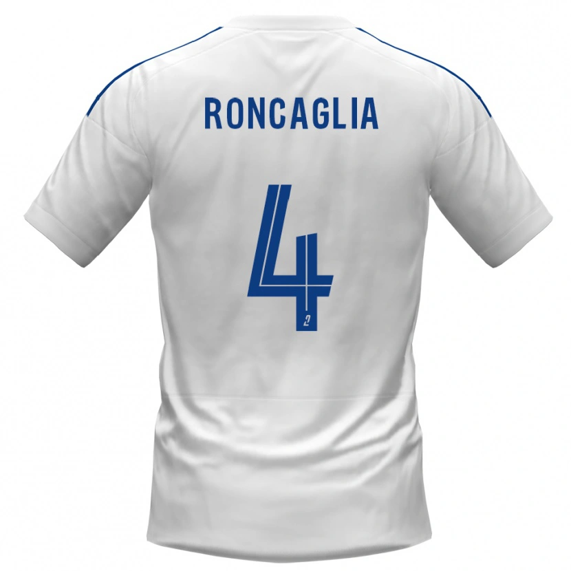 Danxen Criança Camisola Anthony Roncaglia #4 Branco Azul Alternativa 2025/26 Camisa