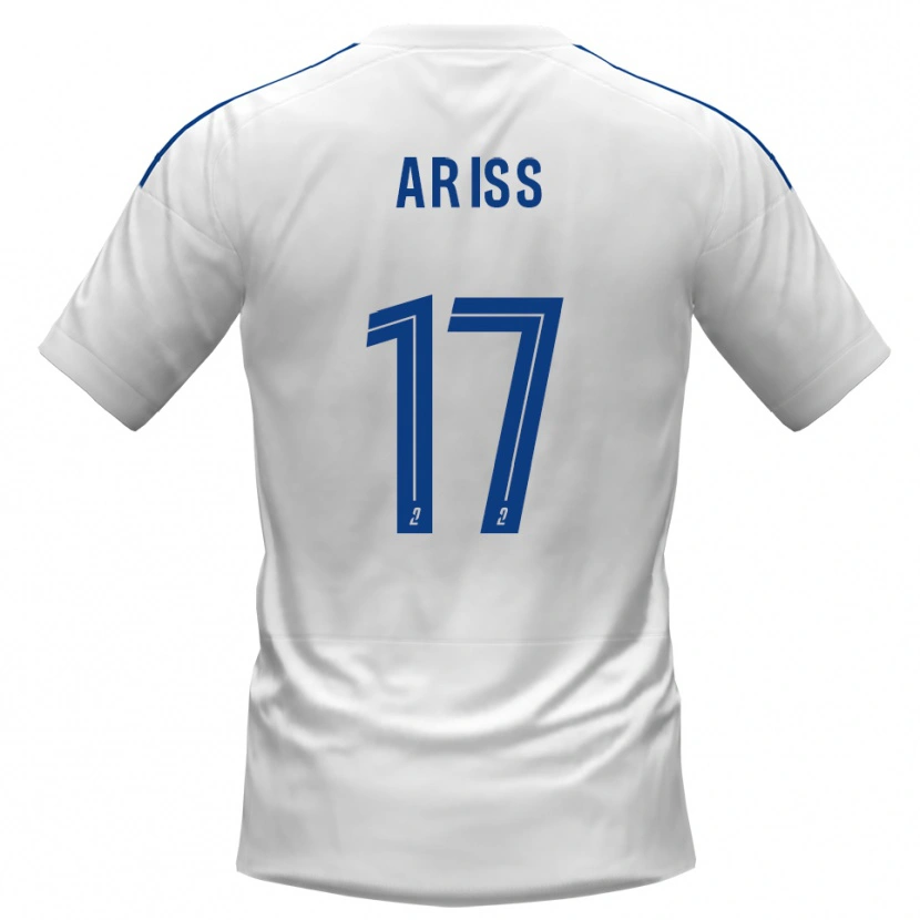 Danxen Criança Camisola Zakaria Ariss #17 Branco Azul Alternativa 2025/26 Camisa