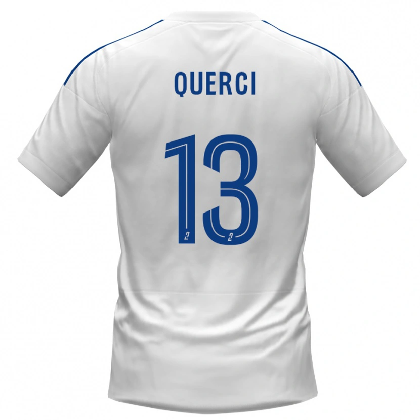 Danxen Criança Camisola Antoine-Dominique Querci #13 Branco Azul Alternativa 2025/26 Camisa