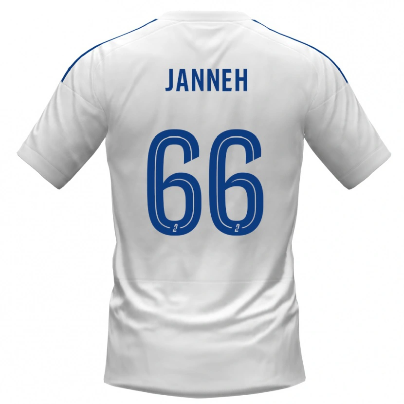 Danxen Criança Camisola Jocelyn Janneh #66 Branco Azul Alternativa 2025/26 Camisa