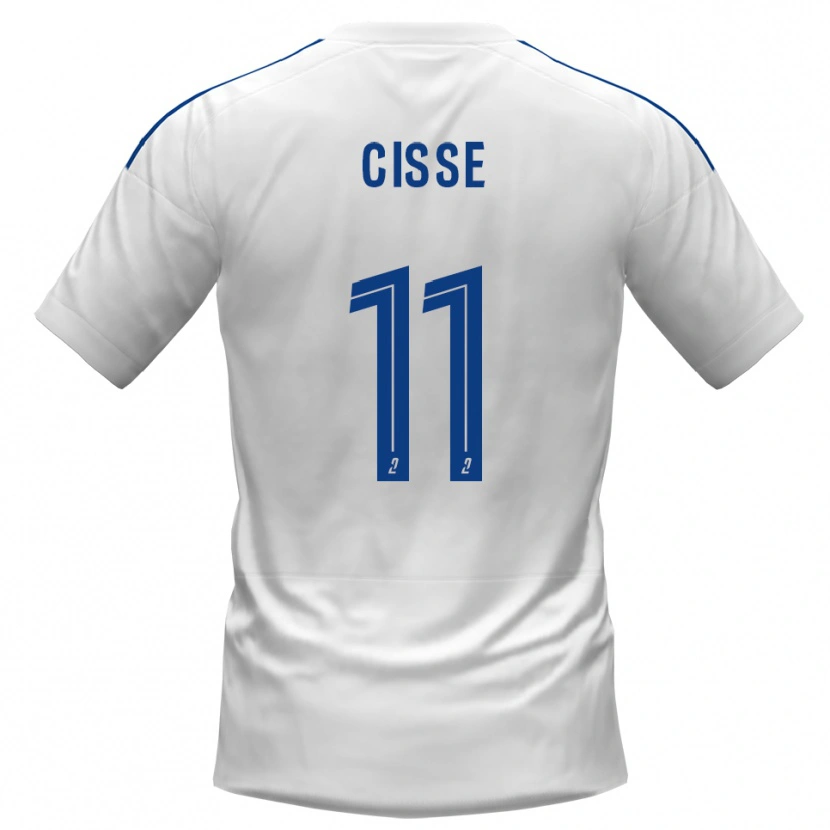 Danxen Criança Camisola Lamine Cissé #11 Branco Azul Alternativa 2025/26 Camisa