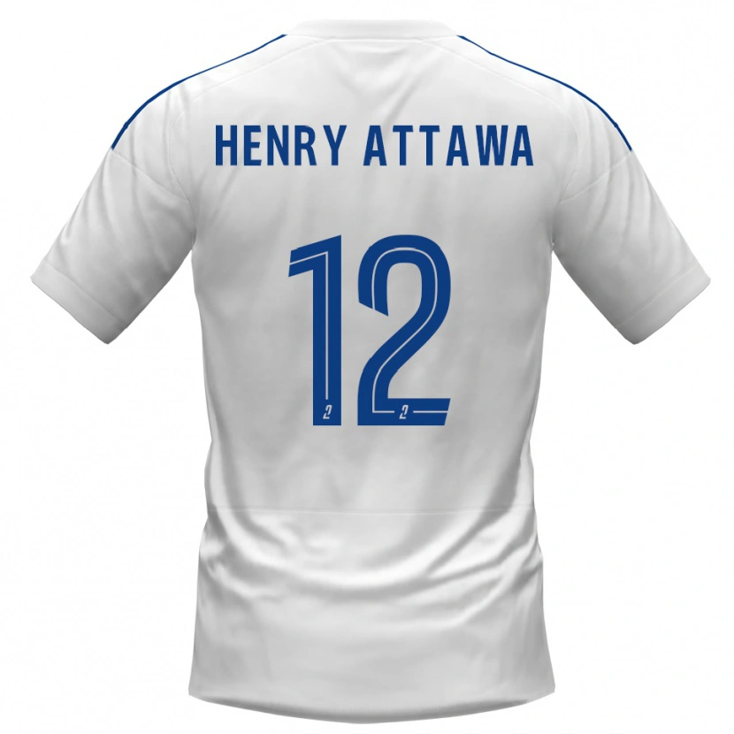 Danxen Criança Camisola Yoel Henry Attawa #12 Branco Azul Alternativa 2025/26 Camisa