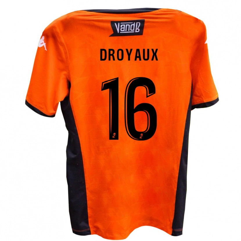 Danxen Criança Camisola Lucas Droyaux #16 Branco Preto Alternativa 2025/26 Camisa