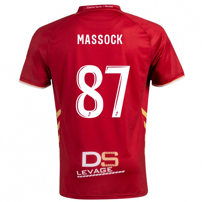 Danxen Criança Camisola Théna Massock #87 Borgonha Dourado Alternativa 2025/26 Camisa