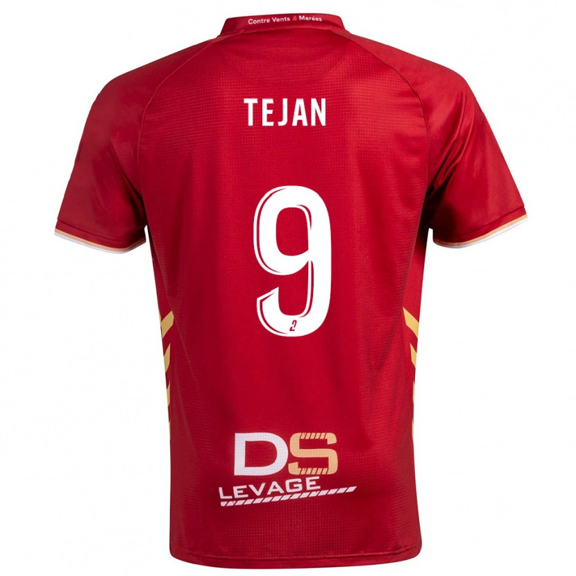 Danxen Criança Camisola Kay Tejan #9 Borgonha Dourado Alternativa 2025/26 Camisa