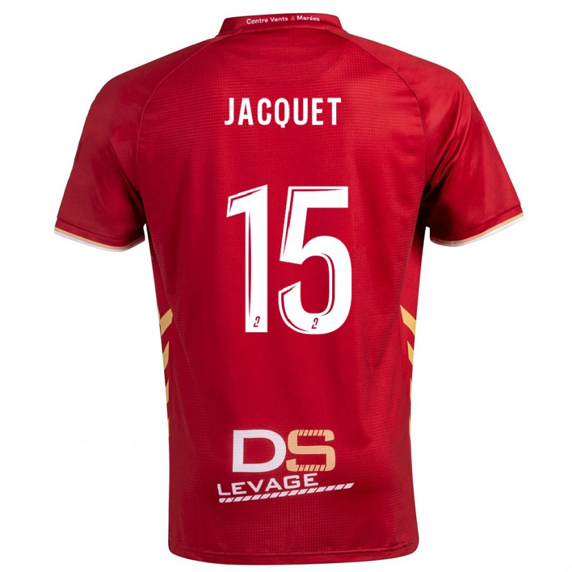 Danxen Criança Camisola Nils Jacquet #15 Borgonha Dourado Alternativa 2025/26 Camisa
