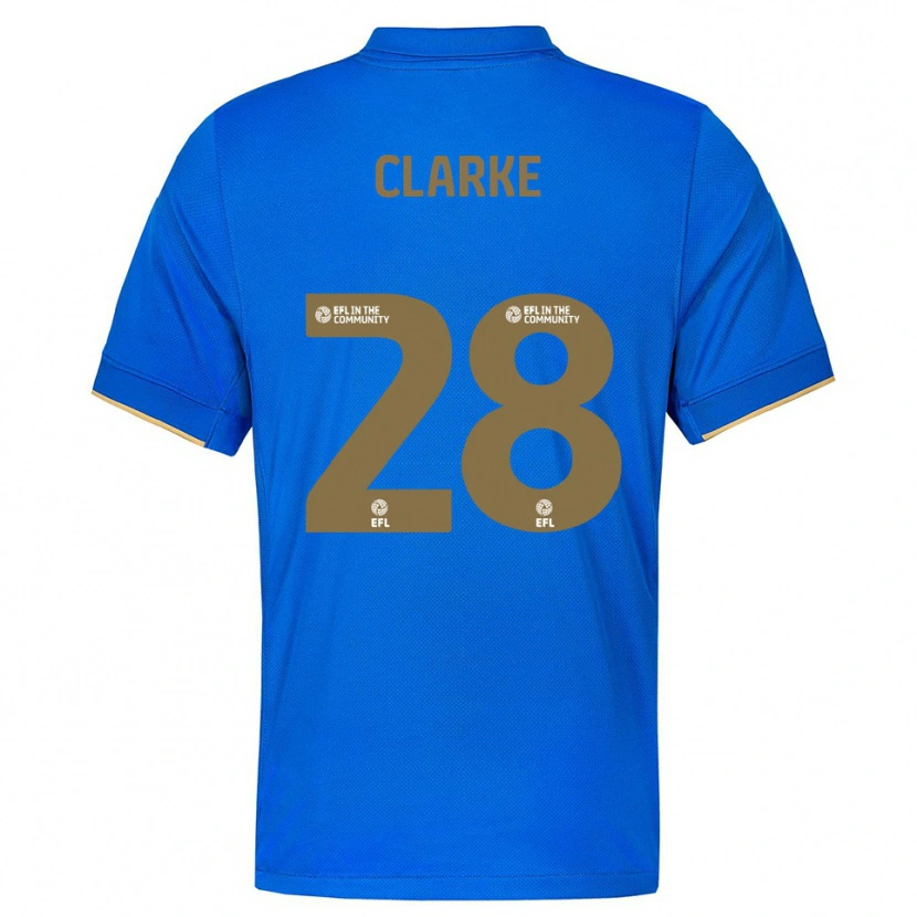 Danxen Homem Camisola Charlotte Clarke #28 Azul Dourado Principal 2025/26 Camisa