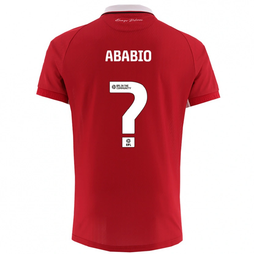 Danxen Homem Camisola Derrick Ababio #0 Vermelho Branco Principal 2025/26 Camisa