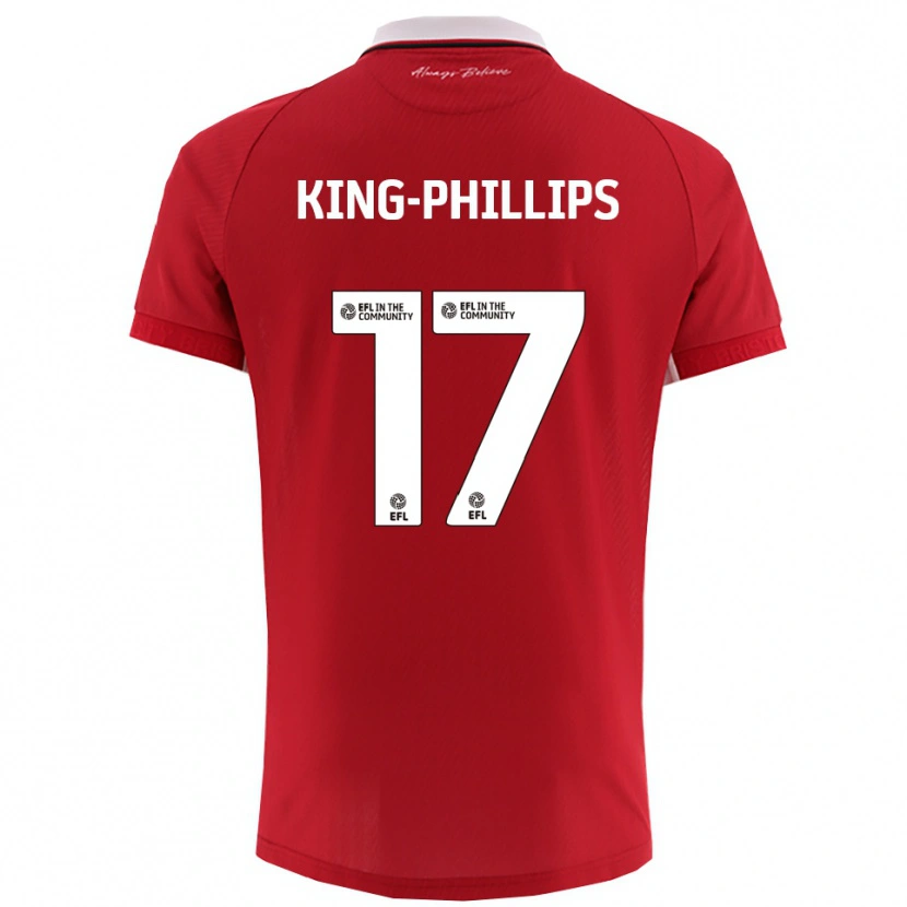 Danxen Homem Camisola Zac King-Phillips #17 Vermelho Branco Principal 2025/26 Camisa