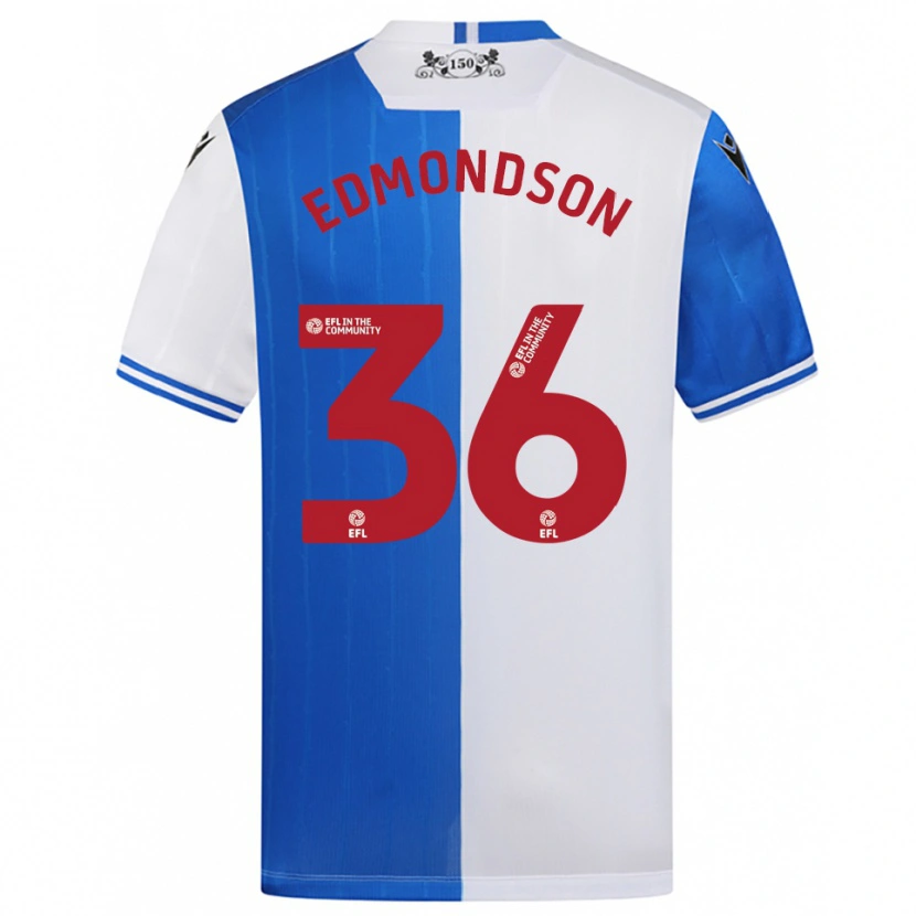 Danxen Homem Camisola James Edmondson #36 Azul Branco Principal 2025/26 Camisa