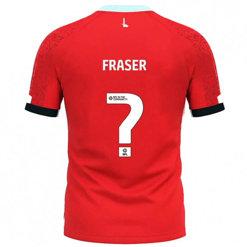 Danxen Homem Camisola Scott Fraser #0 Vermelho Branco Principal 2025/26 Camisa