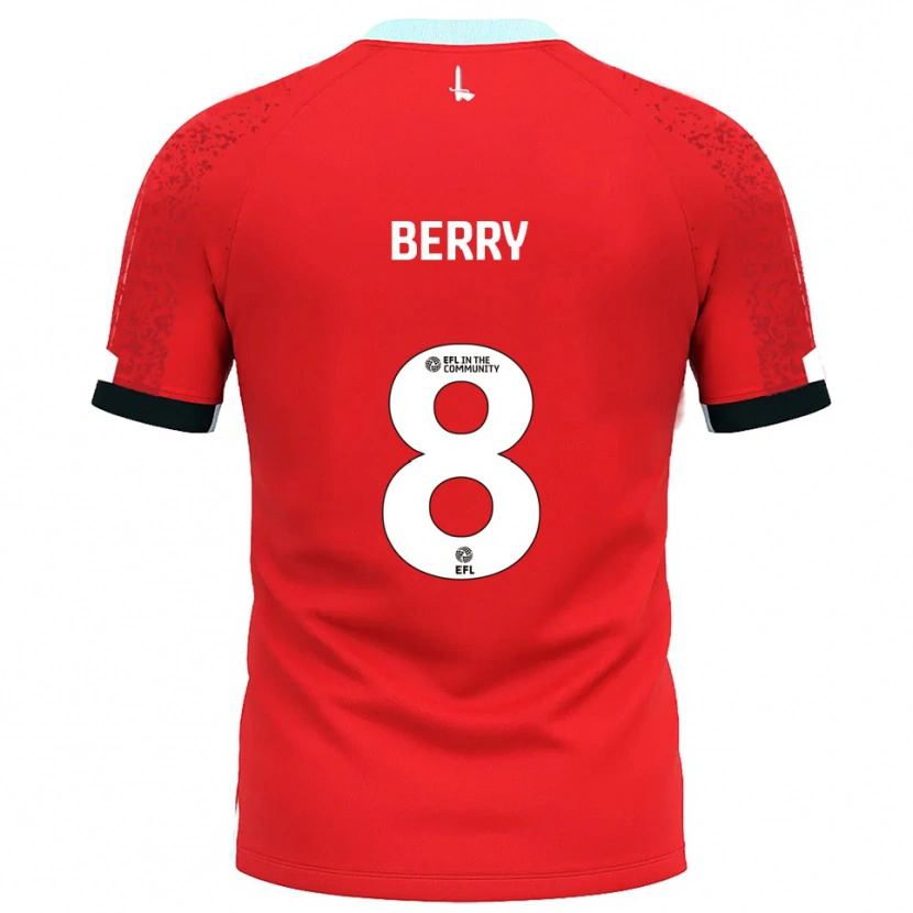 Danxen Homem Camisola Luke Berry #8 Vermelho Branco Principal 2025/26 Camisa
