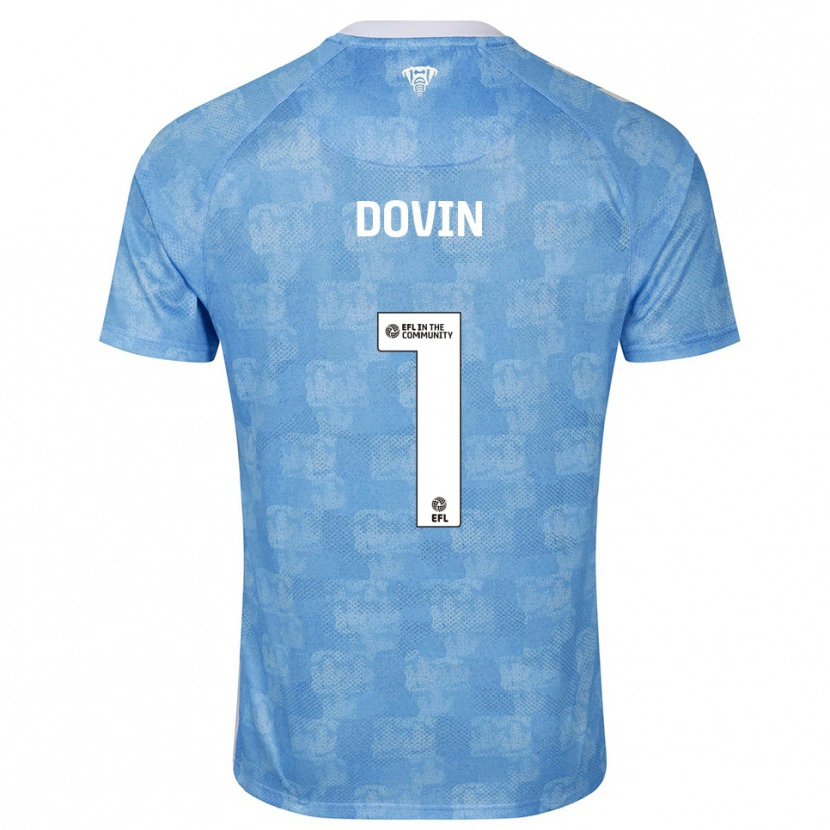 Danxen Homem Camisola Oliver Dovin #1 Azul Celeste Branco Principal 2025/26 Camisa