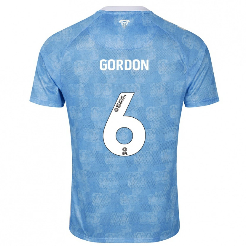 Danxen Homem Camisola Joshua Gordon #6 Azul Celeste Branco Principal 2025/26 Camisa