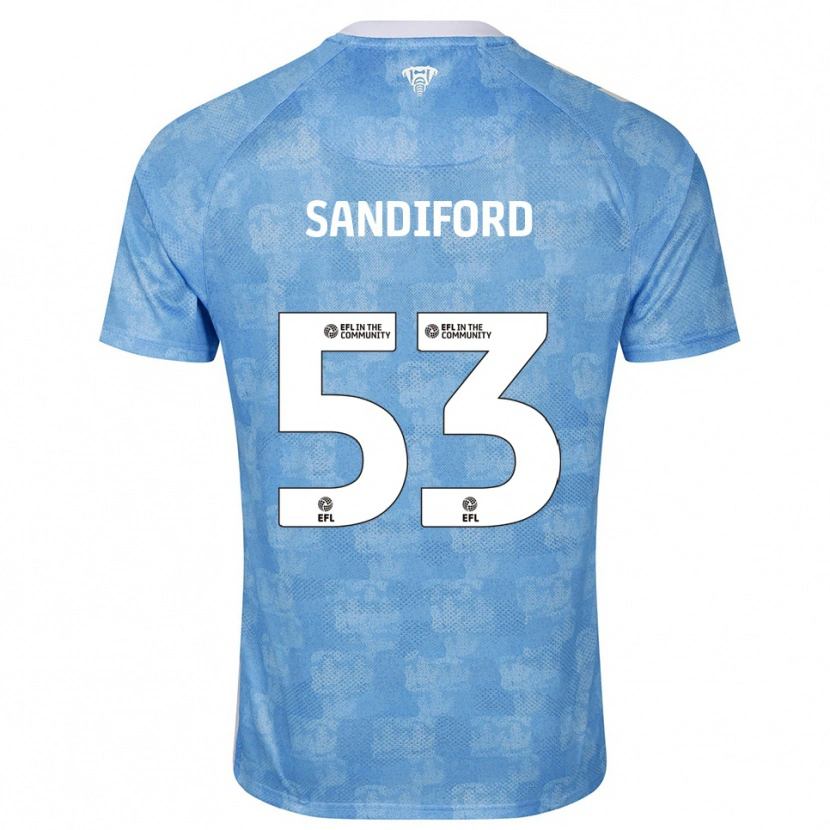 Danxen Homem Camisola Greg Sandiford #53 Azul Celeste Branco Principal 2025/26 Camisa