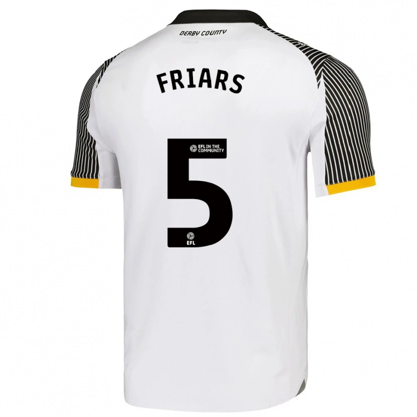 Danxen Homem Camisola Alfie Friars #5 Branco Preto Principal 2025/26 Camisa