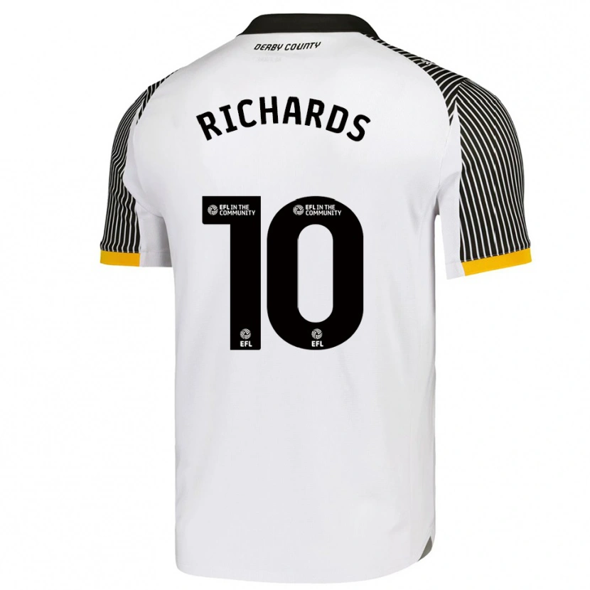 Danxen Homem Camisola Jerome Richards #10 Branco Preto Principal 2025/26 Camisa