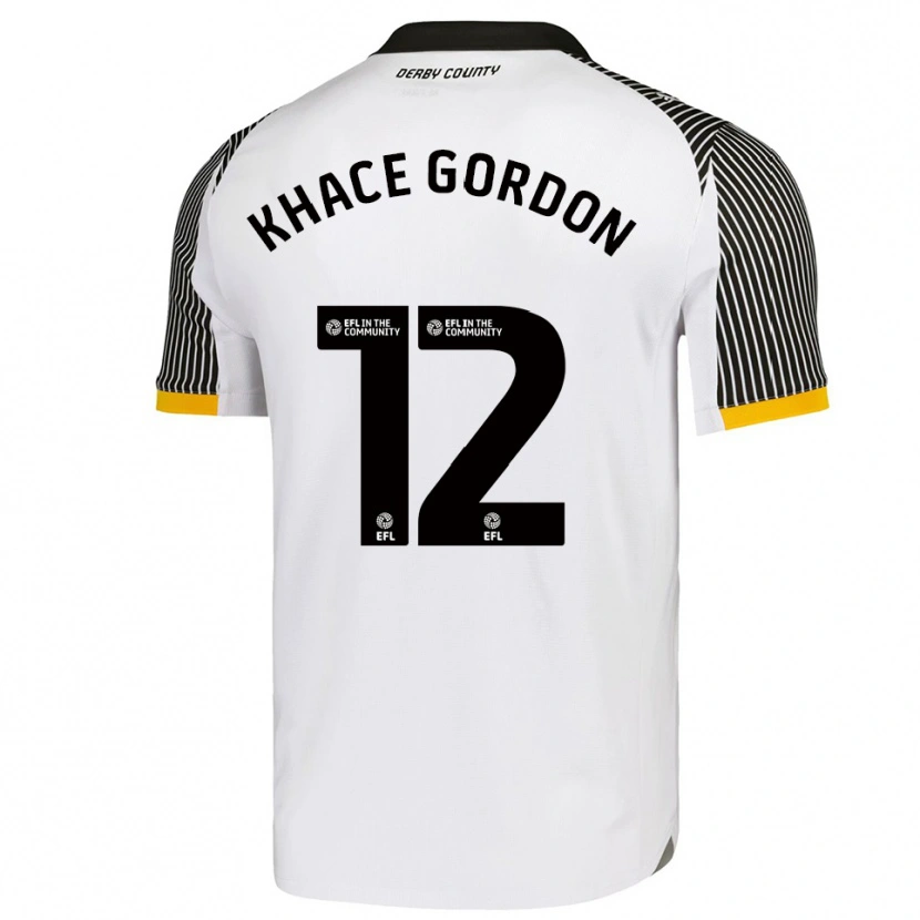 Danxen Homem Camisola Khace Gordon #12 Branco Preto Principal 2025/26 Camisa