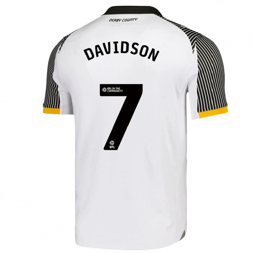 Danxen Homem Camisola Jayden Davidson #7 Branco Preto Principal 2025/26 Camisa