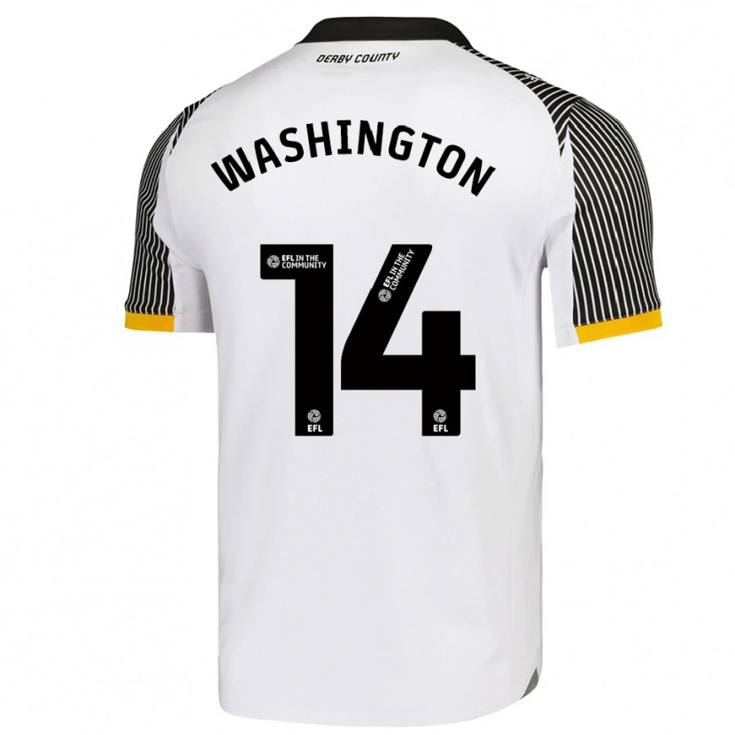Danxen Homem Camisola Conor Washington #14 Branco Preto Principal 2025/26 Camisa