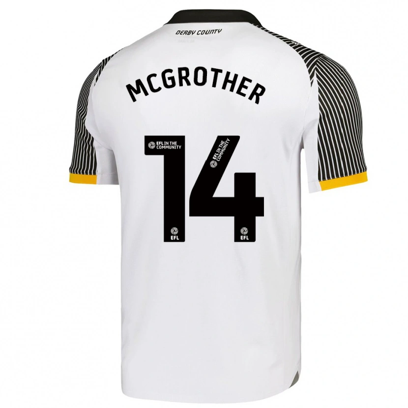 Danxen Homem Camisola Becky Mcgrother #14 Branco Preto Principal 2025/26 Camisa