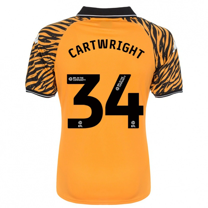 Danxen Homem Camisola Harvey Cartwright #34 Laranja Preto Principal 2025/26 Camisa