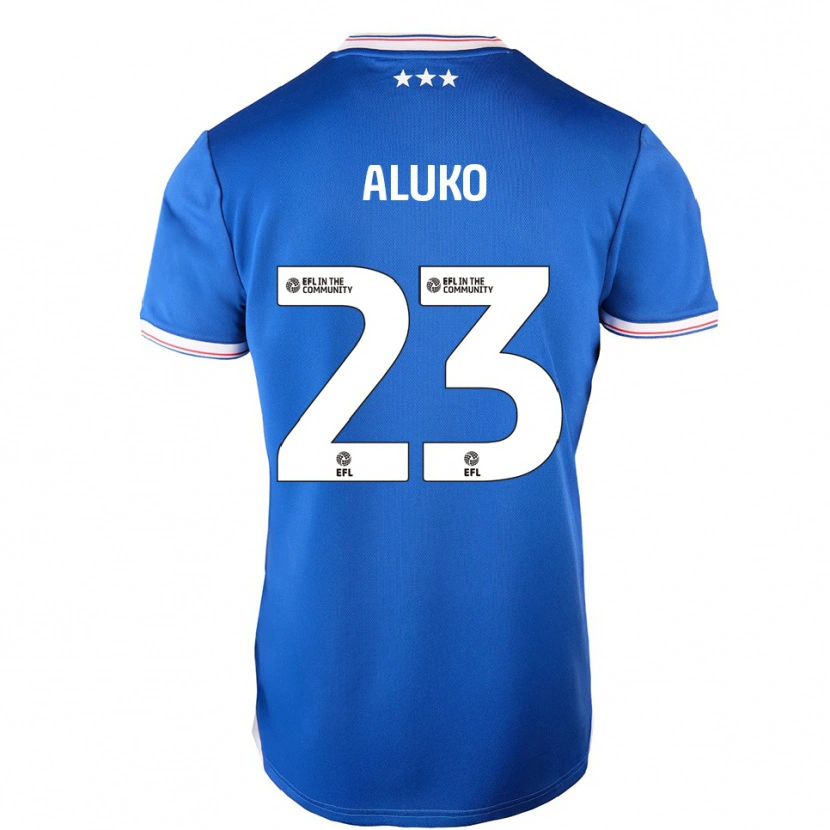 Danxen Homem Camisola Sone Aluko #23 Azul Branco Principal 2025/26 Camisa